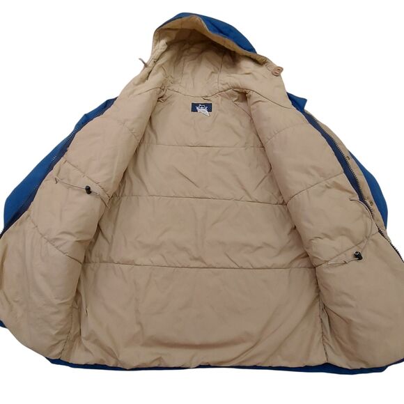 Vintage Woolrich Jacket Large Blue Hooded Full Zip Snap Insulated Nylon Outdoor - Picture 8 of 12